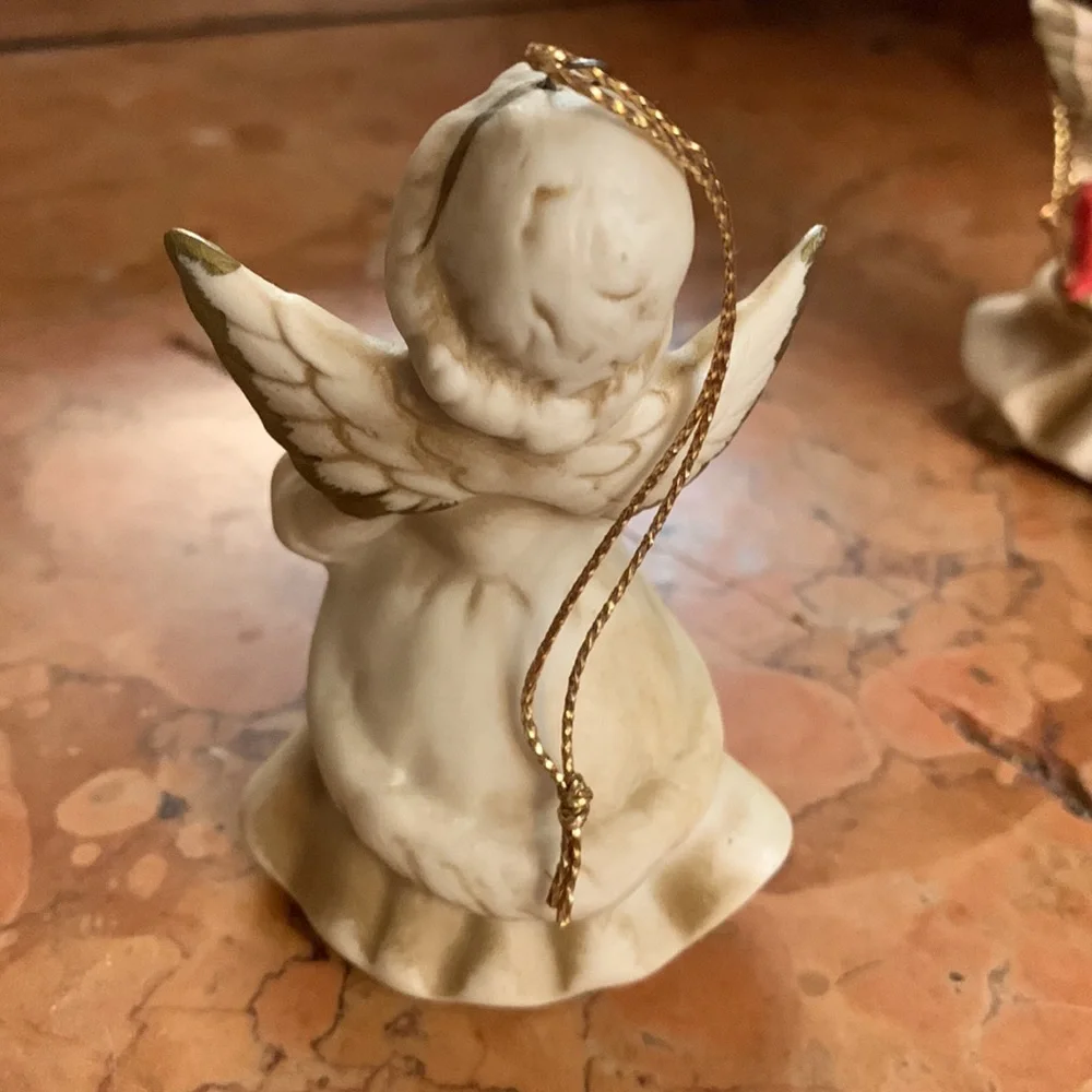 Vintage HOMCO Christmas Angels SET OF 6 BEAUTIFUL ORNIMENTS